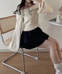 《Delfy》リボンオフショルニット
