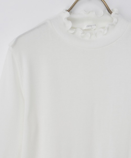 Honeys（ハニーズ）の「メローハイネックＴシャツ（Tシャツ/カットソー・レディース・杢グレー/ブラック/オフホワイト・S/M/LL/L）」の13枚目の写真