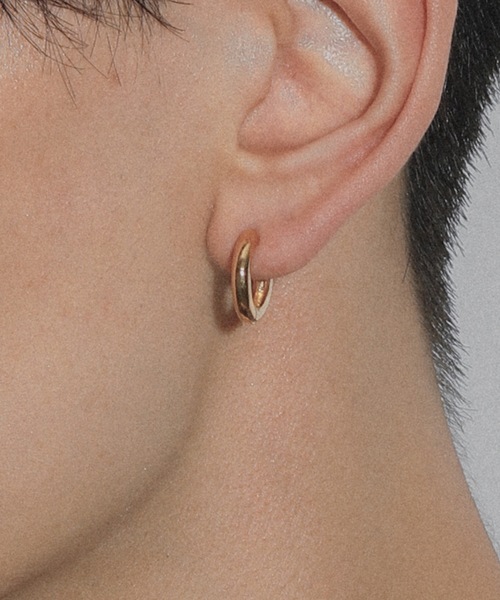 whoseA(フーシー)の「【silver925】NeatHoop15mmPierce16KGP/ニート フープピアス15mm(ピアス(両耳用)・メンズ・ゴールド・FREE)」の9枚目の写真