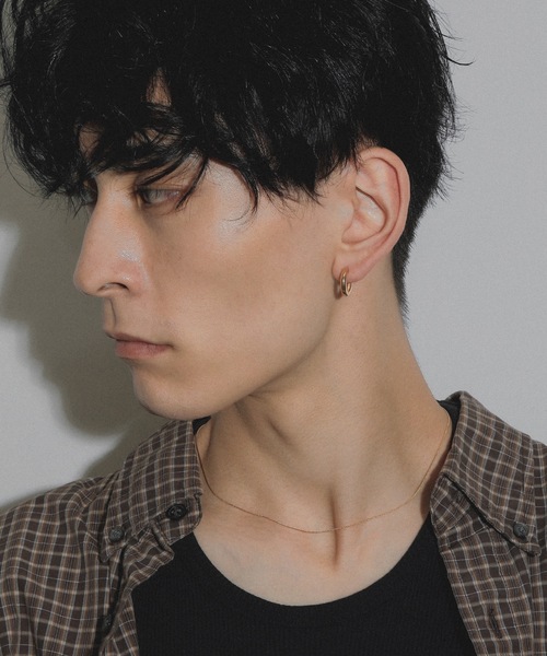 whoseA(フーシー)の「【silver925】NeatHoop15mmPierce16KGP/ニート フープピアス15mm(ピアス(両耳用)・メンズ・ゴールド・FREE)」の10枚目の写真