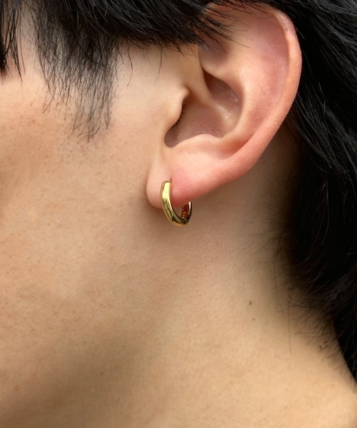whoseA(フーシー)の「【silver925】NeatHoop15mmPierce16KGP/ニート フープピアス15mm(ピアス(両耳用)・メンズ・ゴールド・FREE)」の16枚目の写真