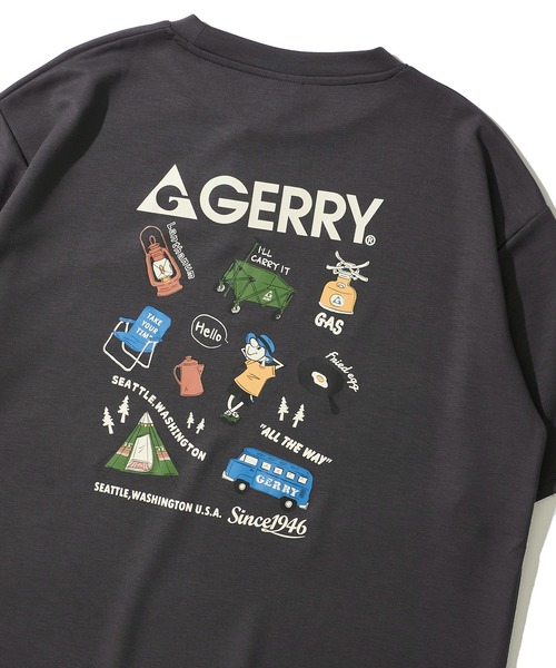 GERRY(ジェリー)の「【GERRY/ジェリー】冷感ポンチバックプリントTシャツ(Tシャツ/カットソー・メンズ・チャコールグレー/ホワイト/ピンク/ライトグレー/ブルーグレー/ブラック・X-LARGE/LARGE/MEDIUM)」の4枚目の写真