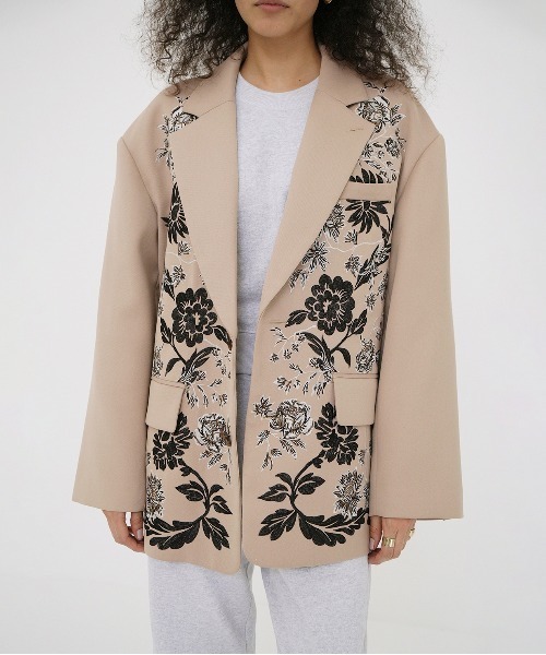 clane 花柄ジャケット CLANE(クラネ)のFLOWER SHEER JACQUARD