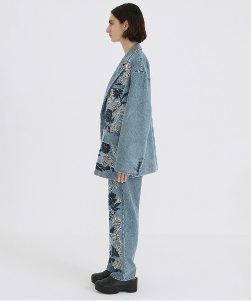 セール】FLOWER EMBROIDERY TAILORED JACKET（テーラード