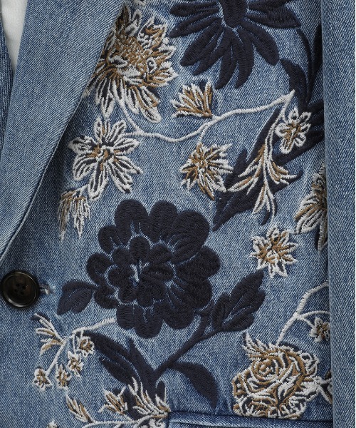 セール】FLOWER EMBROIDERY TAILORED JACKET（テーラード