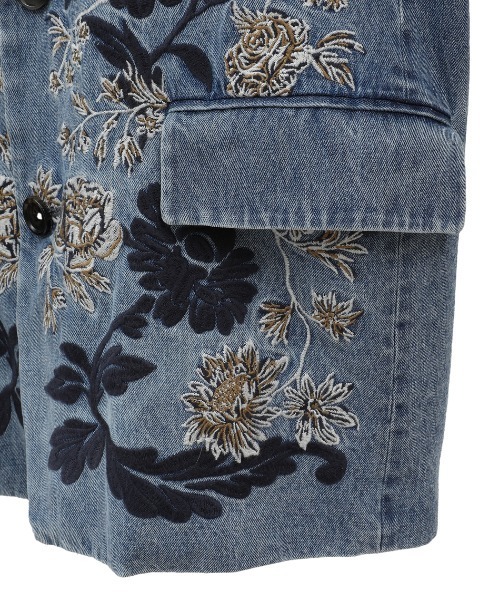 セール】FLOWER EMBROIDERY TAILORED JACKET（テーラード