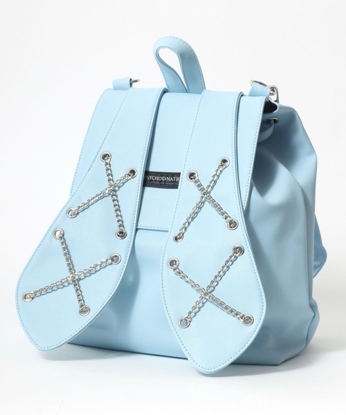Salong hameu(サロン ハミュー)の「PSYCHO NATION(サイコネーション) うさ耳 チェーン フェイクレザー リュックサック/バックパック(バックパック/リュック・レディース・ブラック/サックスブルー・FREE)」の20枚目の写真