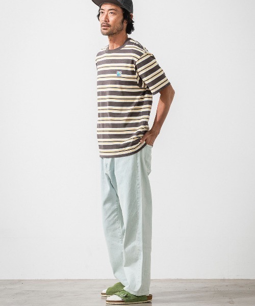 OFFSHORE(オフショア)の「VINTAGE SURF BORDER TEE(Tシャツ/カットソー・メンズ・グリーン/チャコールグレー・S/M/L/XL)」の4枚目の写真