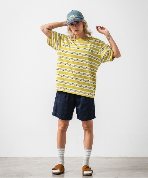 OFFSHORE(オフショア)の「VINTAGE SURF BORDER TEE(Tシャツ/カットソー・メンズ・グリーン/チャコールグレー・S/M/L/XL)」の6枚目の写真