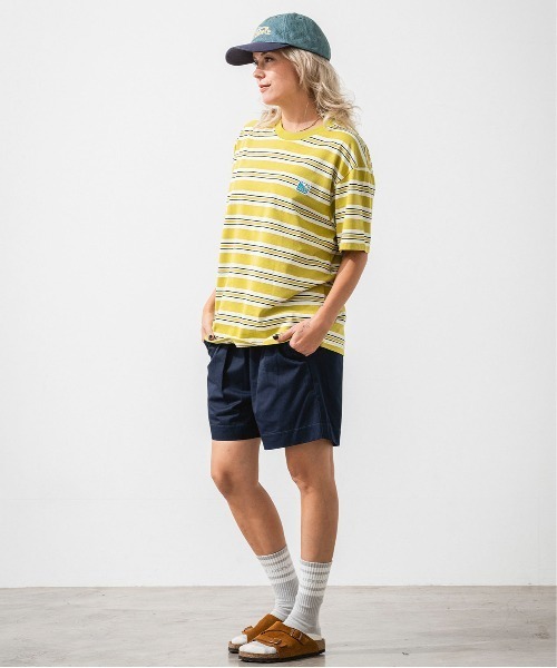 OFFSHORE(オフショア)の「VINTAGE SURF BORDER TEE(Tシャツ/カットソー・メンズ・グリーン/チャコールグレー・S/M/L/XL)」の7枚目の写真