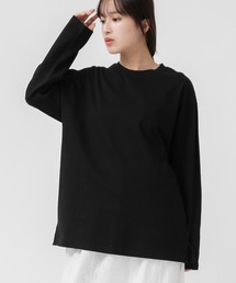 【サイズ展開あり】オーバーサイズコットンロングスリーブカットソー / オーバーサイズ レディース ユニセックス ロングTシャツ 長袖 無地 秋服 冬服 春服 ノームコア レイヤード ロンT