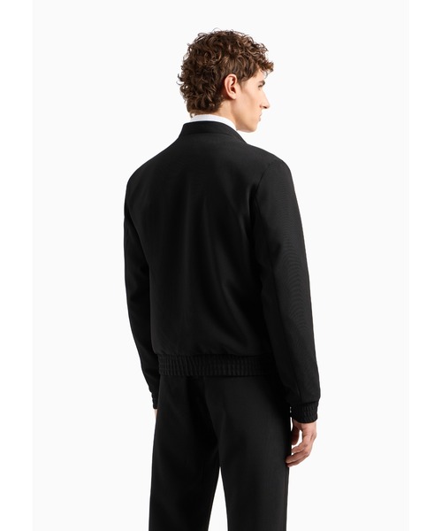 EMPORIO ARMANI(エンポリオアルマーニ)の「【エンポリオ アルマーニ】ジップアップブルゾン マイクロアーミュアクレープ(ブルゾン・メンズ・ブラック・46/48/50/54)」の3枚目の写真