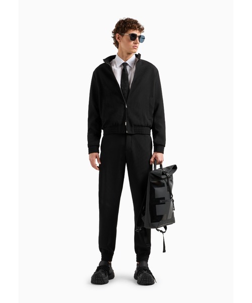 EMPORIO ARMANI(エンポリオアルマーニ)の「【エンポリオ アルマーニ】ジップアップブルゾン マイクロアーミュアクレープ(ブルゾン・メンズ・ブラック・46/48/50/54)」の5枚目の写真