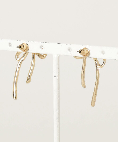 Anthe(アンテ)の「【Anthe】リボンピアス / ant-000015(ピアス(両耳用)・レディース・ゴールド/シルバー/ブラック・FREE)」の4枚目の写真