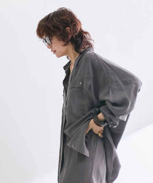 セットアップ可】ガーメントダイワイドシャツ（シャツ/ブラウス