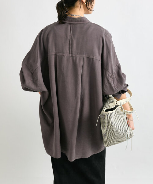 セットアップ可】ガーメントダイワイドシャツ（シャツ/ブラウス