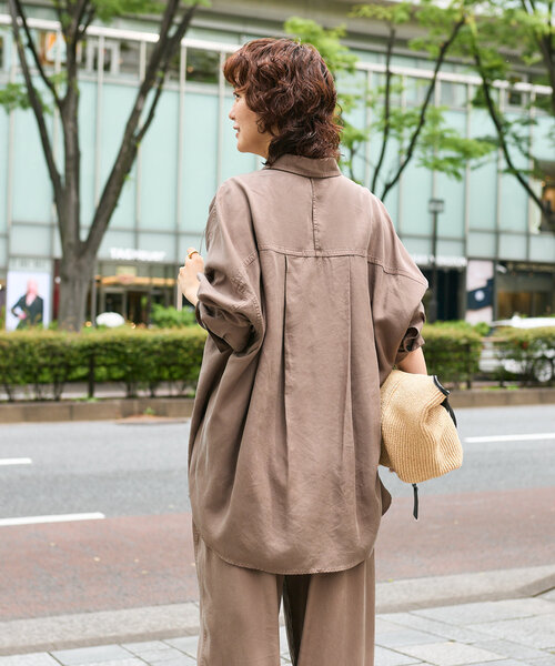 セットアップ可】ガーメントダイワイドシャツ（シャツ/ブラウス