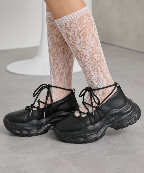 ボリュームソールレースアップバレエスニーカー MONO-MART│MONO-MART