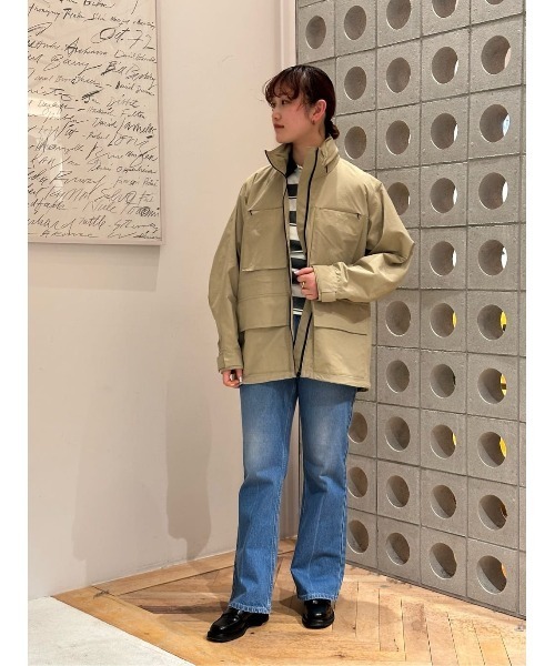 ESTNATION（エストネーション）の「ESTNATION / ナイロン ビッグ ブルゾン（ブルゾン・レディース・ブラック/ベージュ・36/38）」の20枚目の写真