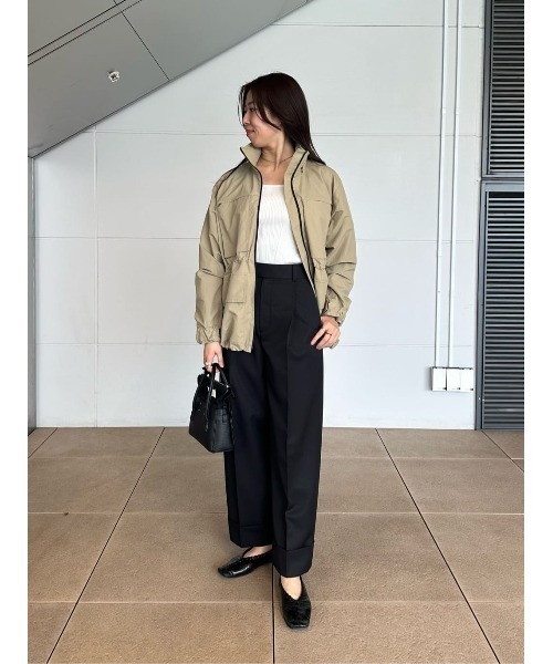 ESTNATION（エストネーション）の「ESTNATION / ナイロン ビッグ ブルゾン（ブルゾン・レディース・ブラック/ベージュ・36/38）」の21枚目の写真