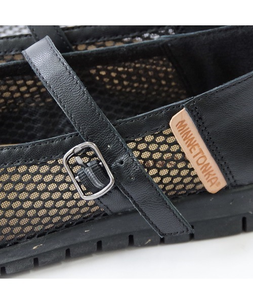 Minnetonka（ミネトンカ）の「MINNETONKA ミネトンカ / メッシュ メリージェーンフラットシューズ 25M01（パンプス・レディース・ブラック/シルバー/ダークブラウン/ゴールド・5/6/7/8/9）」の17枚目の写真