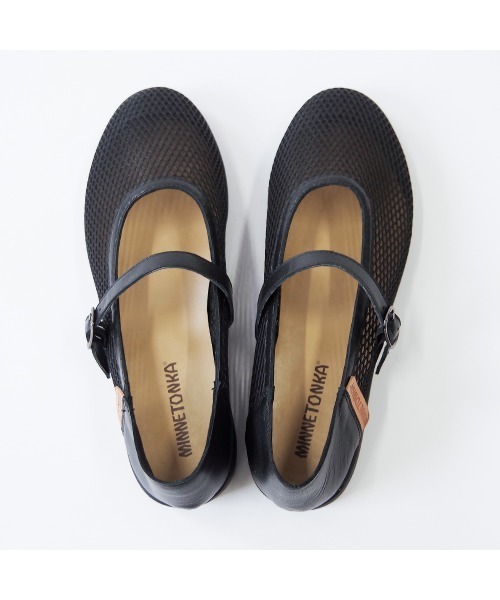 Minnetonka（ミネトンカ）の「MINNETONKA ミネトンカ / メッシュ メリージェーンフラットシューズ 25M01（パンプス・レディース・ブラック/シルバー/ダークブラウン/ゴールド・5/6/7/8/9）」の14枚目の写真