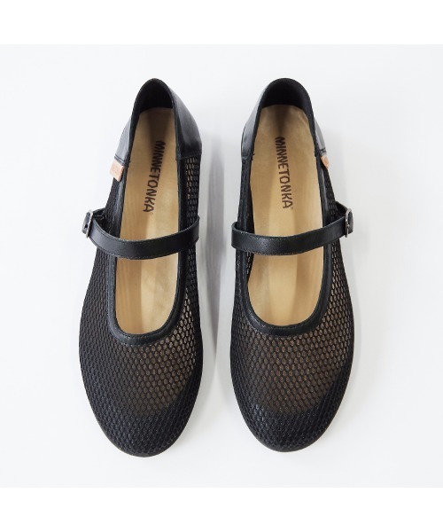 Minnetonka（ミネトンカ）の「MINNETONKA ミネトンカ / メッシュ メリージェーンフラットシューズ 25M01（パンプス・レディース・ブラック/シルバー/ダークブラウン/ゴールド・5/6/7/8/9）」の13枚目の写真