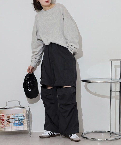 ROOT THREE(ルートスリー)の「ROOT THREE TCウェザー デタッチャブル ヘリクルー パンツ(その他パンツ・メンズ・ヘザーチャコール/ブラック/カーキ・L/S/M/LL)」の5枚目の写真
