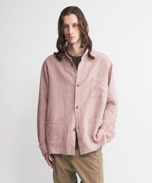 District(ディストリクト)の「<District> スタンド カバーオール(シャツ/ブラウス・メンズ・ライトピンク・44/46/48)」の1枚目の写真