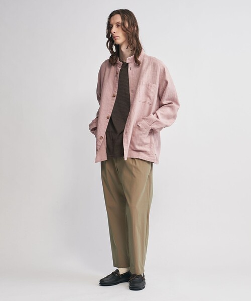 District(ディストリクト)の「<District> スタンド カバーオール(シャツ/ブラウス・メンズ・ライトピンク・44/46/48)」の2枚目の写真