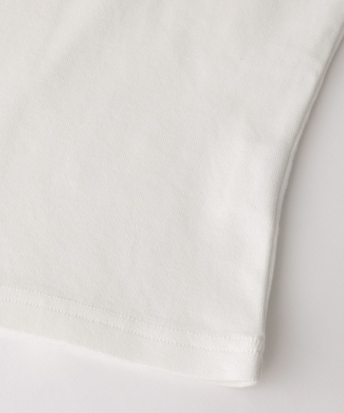 X-girl（エックスガール）の「ANGEL FACE PATCH S/S BABY TEE（Tシャツ/カットソー・レディース・ホワイト/ブラック/オリーブ・S/M）」の8枚目の写真