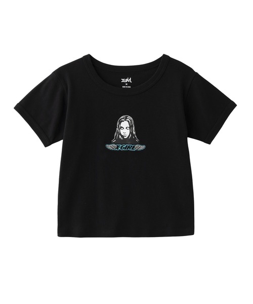 早い者勝ち X-girl FRAY PATCH LOGO S/S TEE メンズライク ANGEL FACE PATCH S/S BABY TEE（Tシャツ/カットソー）｜X-girl