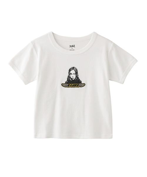 【X-girl】ANGEL FACE PATCH S/S BABY TEE Tシャツ ANGEL FACE PATCH S/S BABY TEE（Tシャツ/カットソー）｜X-girl
