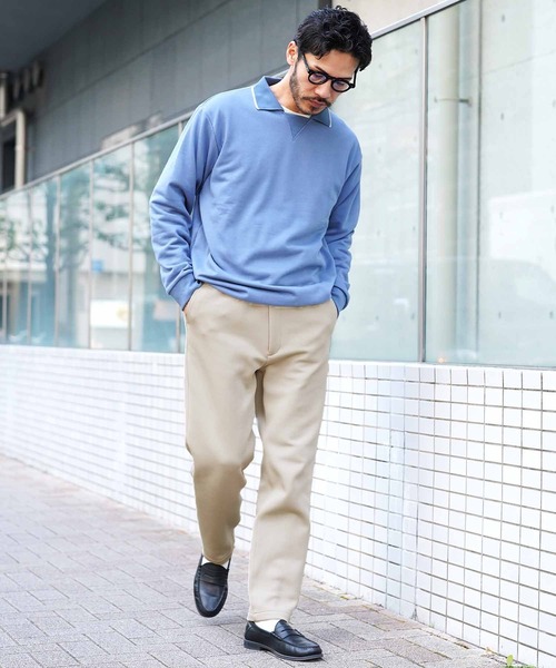 jiggys shop（ジギーズショップ）の「ダブルフェイス イージー ジャージスリムパンツ スラックス（その他パンツ・メンズ・グリーン系その他/ブラック/ベージュ・SMALL/MEDIUM/LARGE/X-LARGE）」の4枚目の写真