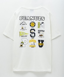 PEANUTS ロゴサガラ刺繍Tシャツ