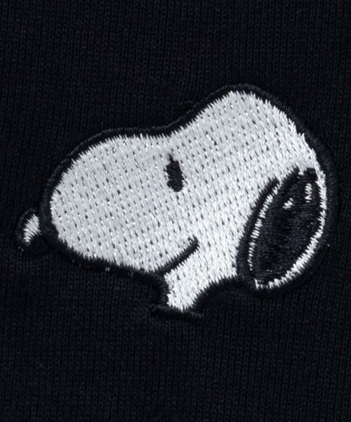 PEANUTS(ピーナッツ)の「PEANUTS ロゴサガラ刺繍Tシャツ(Tシャツ/カットソー・メンズ・ブラック/ホワイト・M/L/XL)」の7枚目の写真