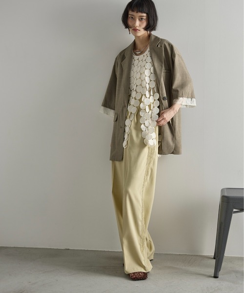 セール】スイッチシアーカフハーフスリーブテーラードジャケット