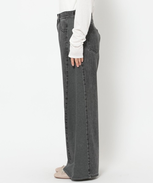 LEPSIM（レプシィム）の「サイド切り替えデニムパンツ　291099（デニムパンツ・レディース・チャコールグレー/ブルー・FREE）」の9枚目の写真