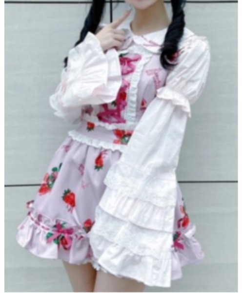 はしごリボン姫袖ブラウス　ピンク　Ank Rouge はしごリボン姫袖ブラウス - Ank Rouge(アンクルージュ)のシャツ