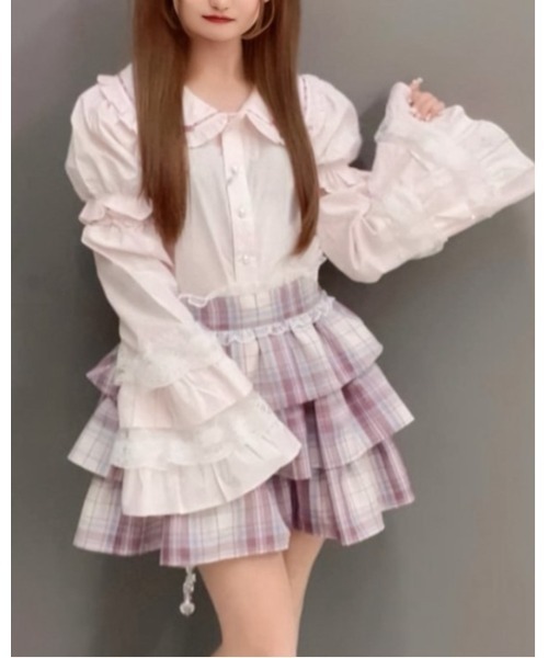 Ank Rouge（アンクルージュ）の「はしごリボン姫袖ブラウス（シャツ