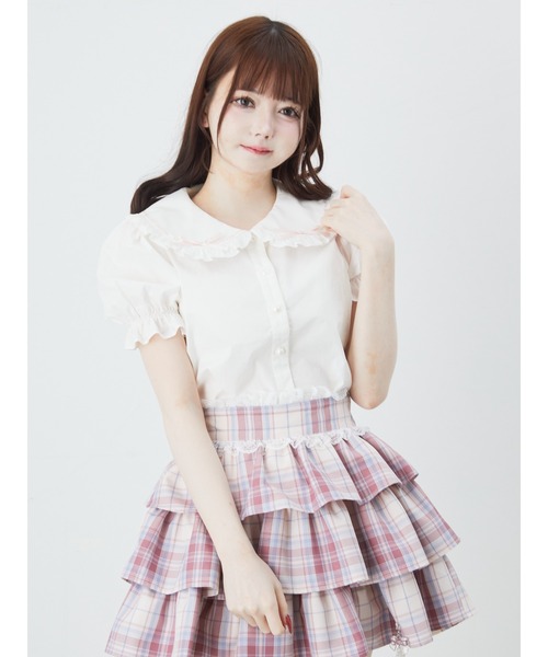 Ank Rouge(アンクルージュ)の「はしごリボン姫袖ブラウス(シャツ/ブラウス・レディース・ホワイト/ピンク/ブラック・M)」の8枚目の写真