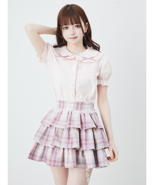 Ank Rouge(アンクルージュ)の「はしごリボン姫袖ブラウス(シャツ/ブラウス・レディース・ホワイト/ピンク/ブラック・M)」の16枚目の写真