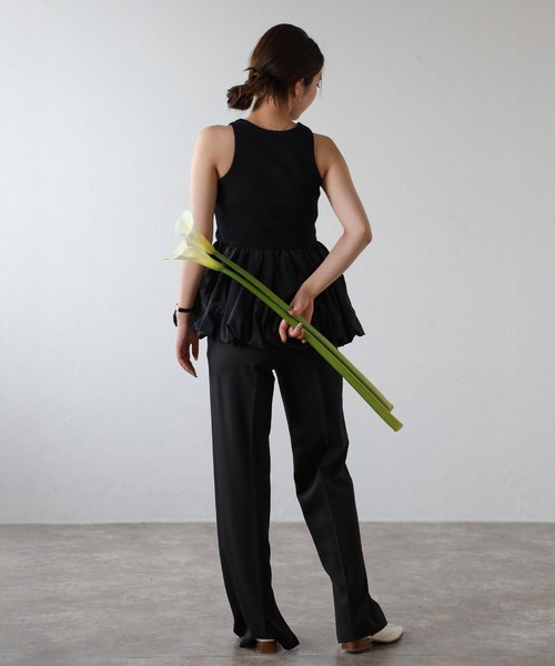 【新品タグ付き】UNITED ARROWS 　異素材ドッキングバルーントップス セール】【動画あり】docking padded balloon tank / カップ付き