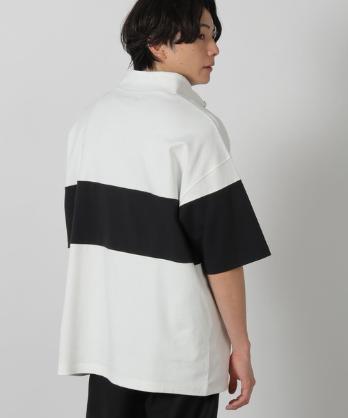 大容量バックです。 セール】パネルハーフZIPロゴT / 283481（Tシャツ/カットソー