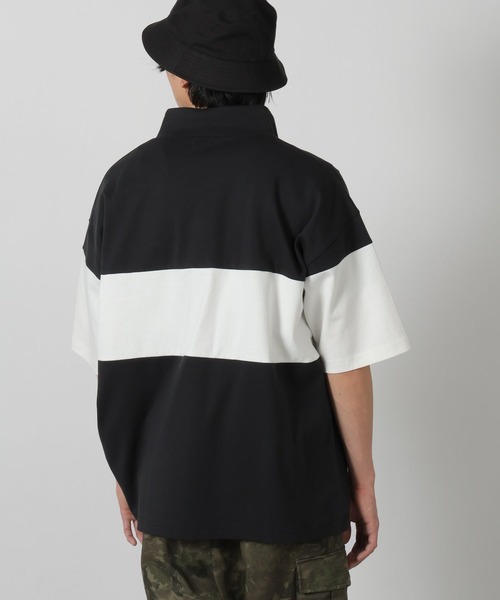 らぴ セール】パネルハーフZIPロゴT / 283481（Tシャツ/カットソー