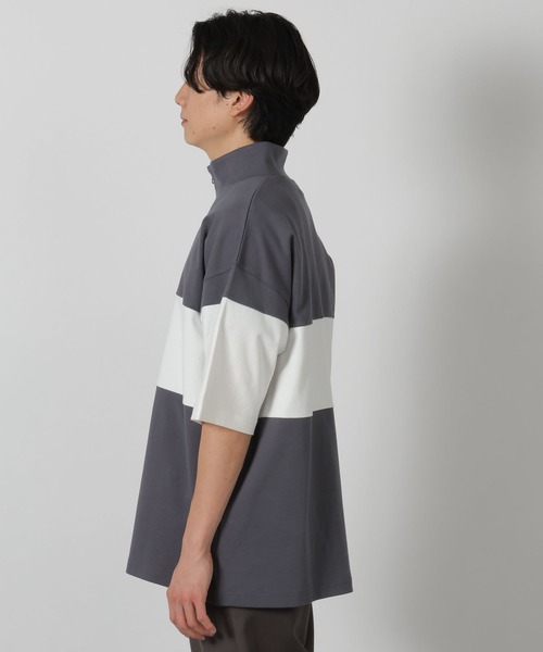 LAKOLE（ラコレ）の「パネルハーフZIPロゴＴ / 283481（Tシャツ/カットソー・メンズ・ホワイト/ライトグレー/ブラック/グリーン/パープル・LARGE/X-LARGE/MEDIUM）」の15枚目の写真