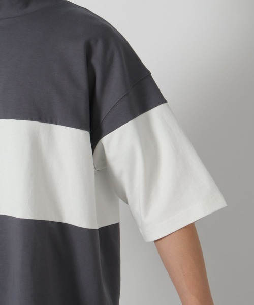 LAKOLE（ラコレ）の「パネルハーフZIPロゴＴ / 283481（Tシャツ/カットソー・メンズ・ホワイト/ライトグレー/ブラック/グリーン/パープル・LARGE/X-LARGE/MEDIUM）」の18枚目の写真