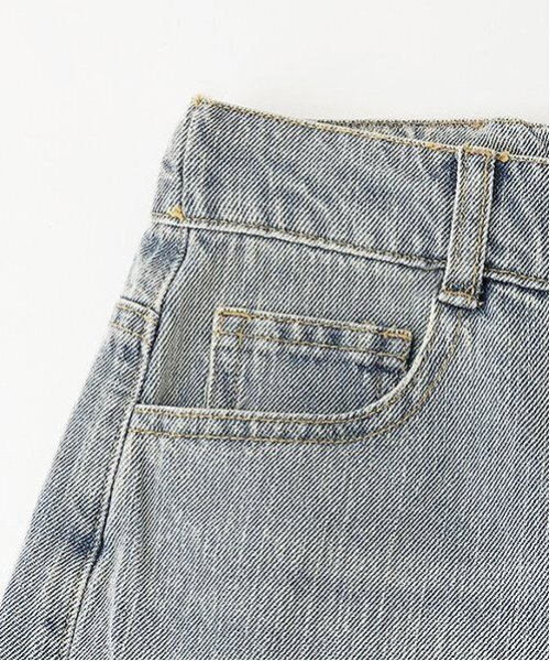 LOVETOXIC（ラブトキシック）の「【LTXC】バレルレッグダメージデニム（デニムパンツ・キッズ・ブラック/サックスブルー/ブルー/グレー/ネイビー・M:150cm/L:160cm/S:140cm）」の17枚目の写真