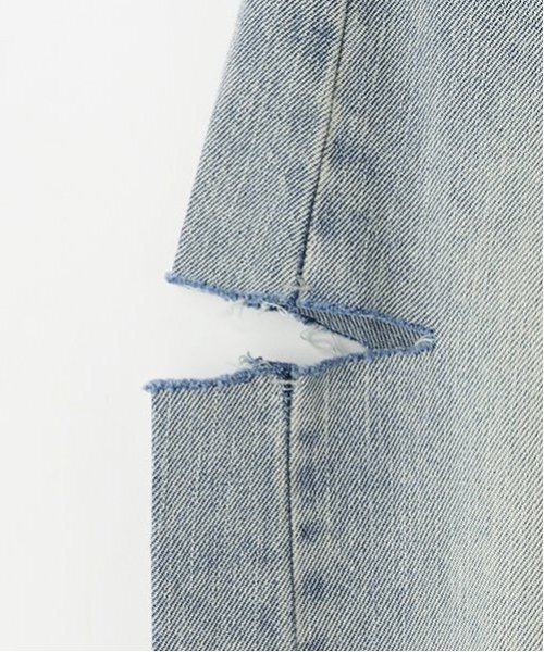 LOVETOXIC（ラブトキシック）の「【LTXC】バレルレッグダメージデニム（デニムパンツ・キッズ・ブラック/サックスブルー/ブルー/グレー/ネイビー・M:150cm/L:160cm/S:140cm）」の19枚目の写真