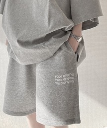 YACA（ヤーカ）の「Logo Print Sweat Half PT/ロゴプリントスウェットハーフパンツ【unisex item】（スウェットパンツ）」